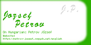 jozsef petrov business card