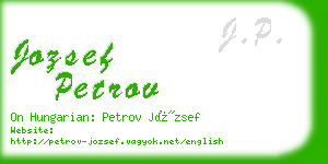 jozsef petrov business card
